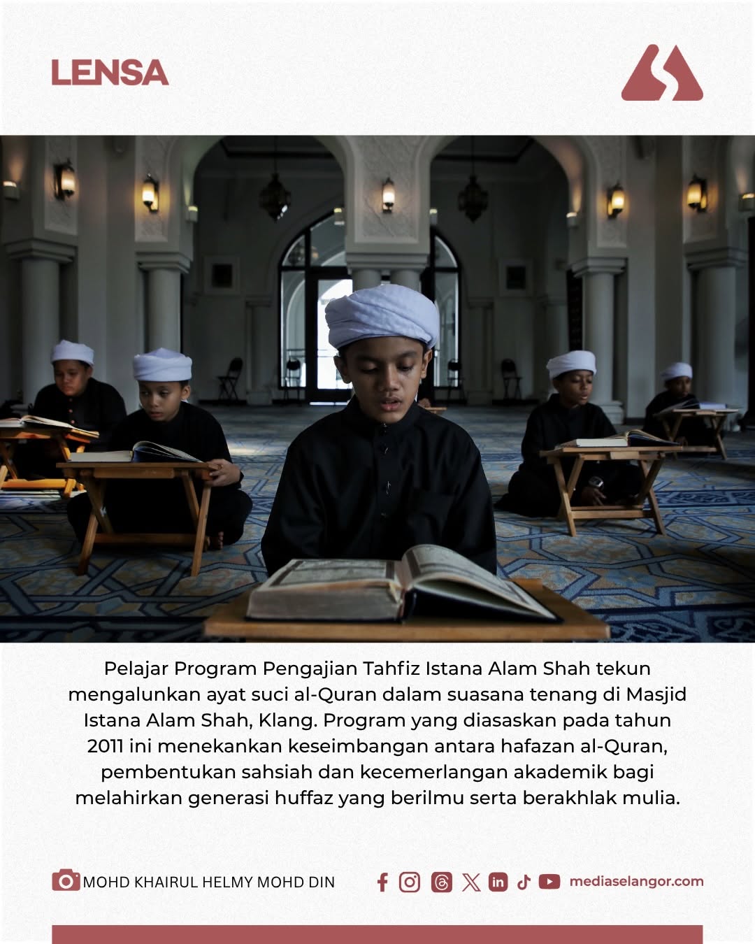 Pengajian tahfiz di Istana Alam Shah lahir huffaz cemerlang, seimbang
