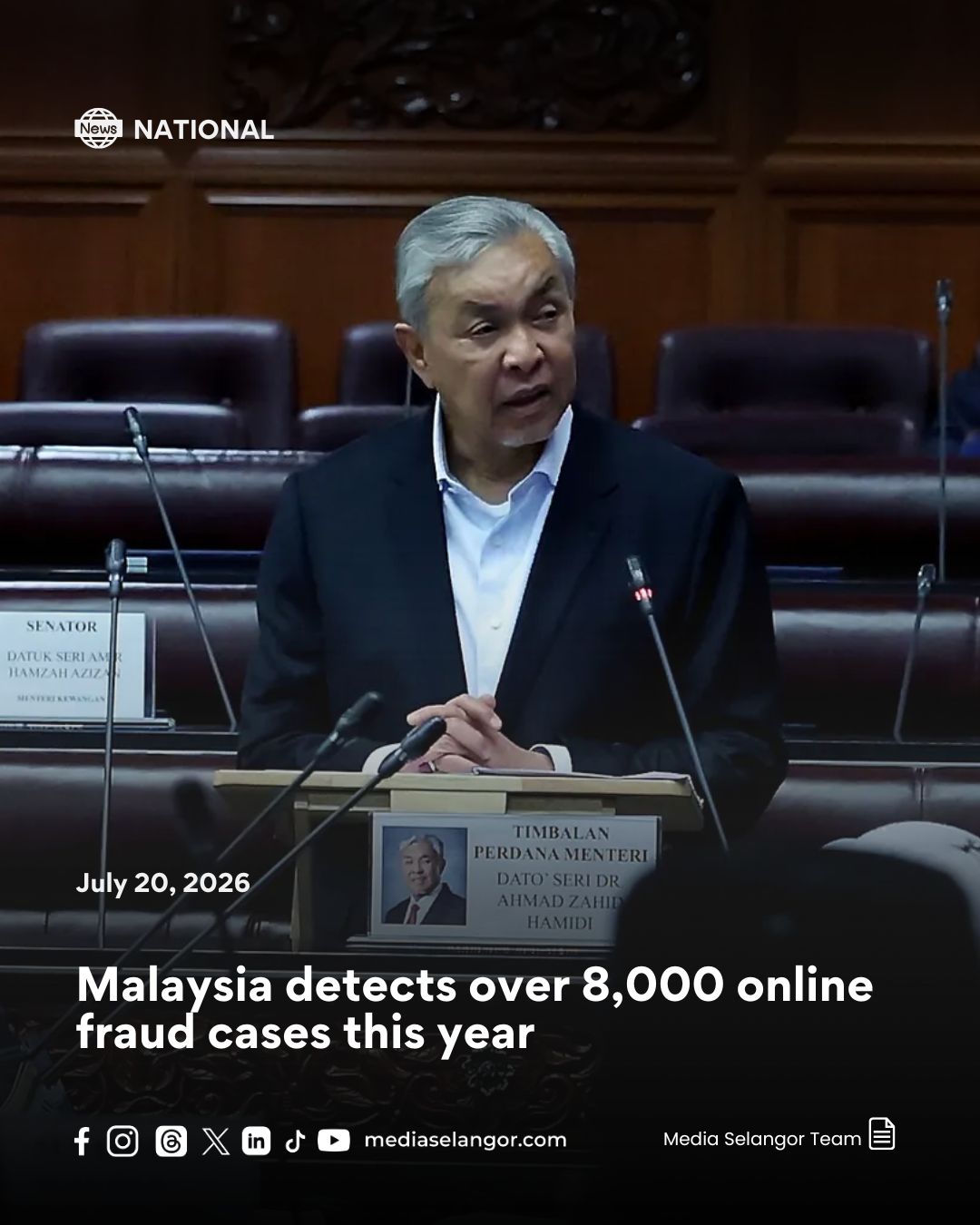 Malaysia detects over 8,000 online fraud cases this year