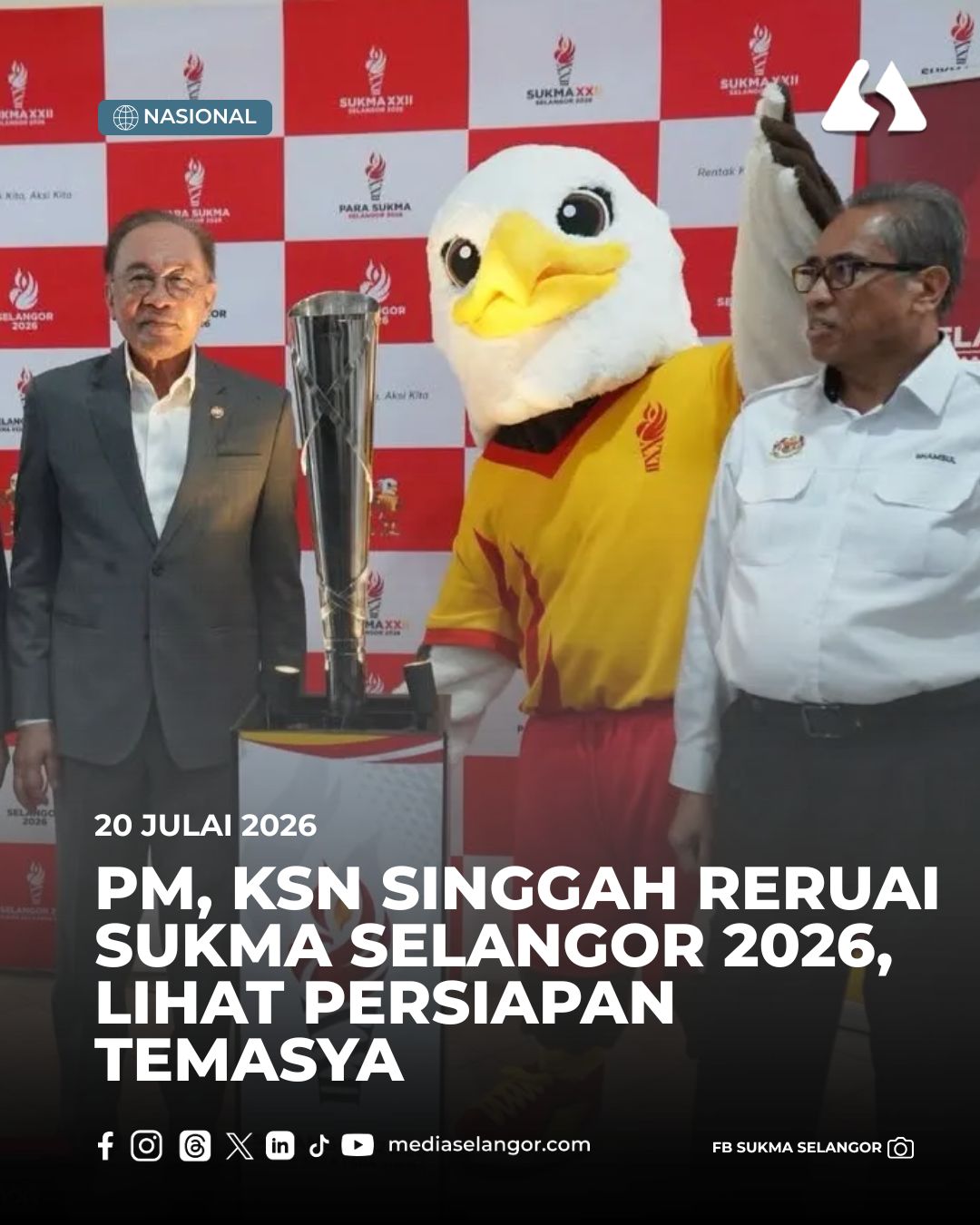 PM, KSN singgah reruai SUKMA Selangor 2026, lihat persiapan temasya