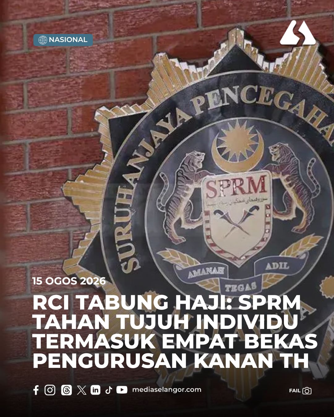 RCI Tabung Haji: SPRM tahan tujuh individu termasuk empat bekas pengurusan kanan TH
