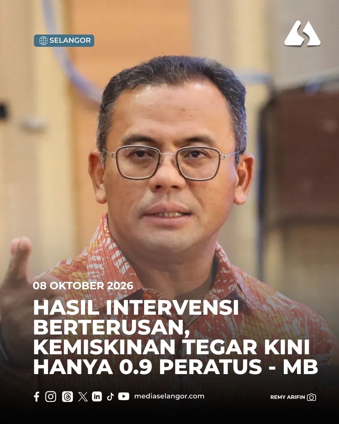 Hasil intervensi berterusan, kemiskinan tegar Selangor kini hanya 0.9 peratus