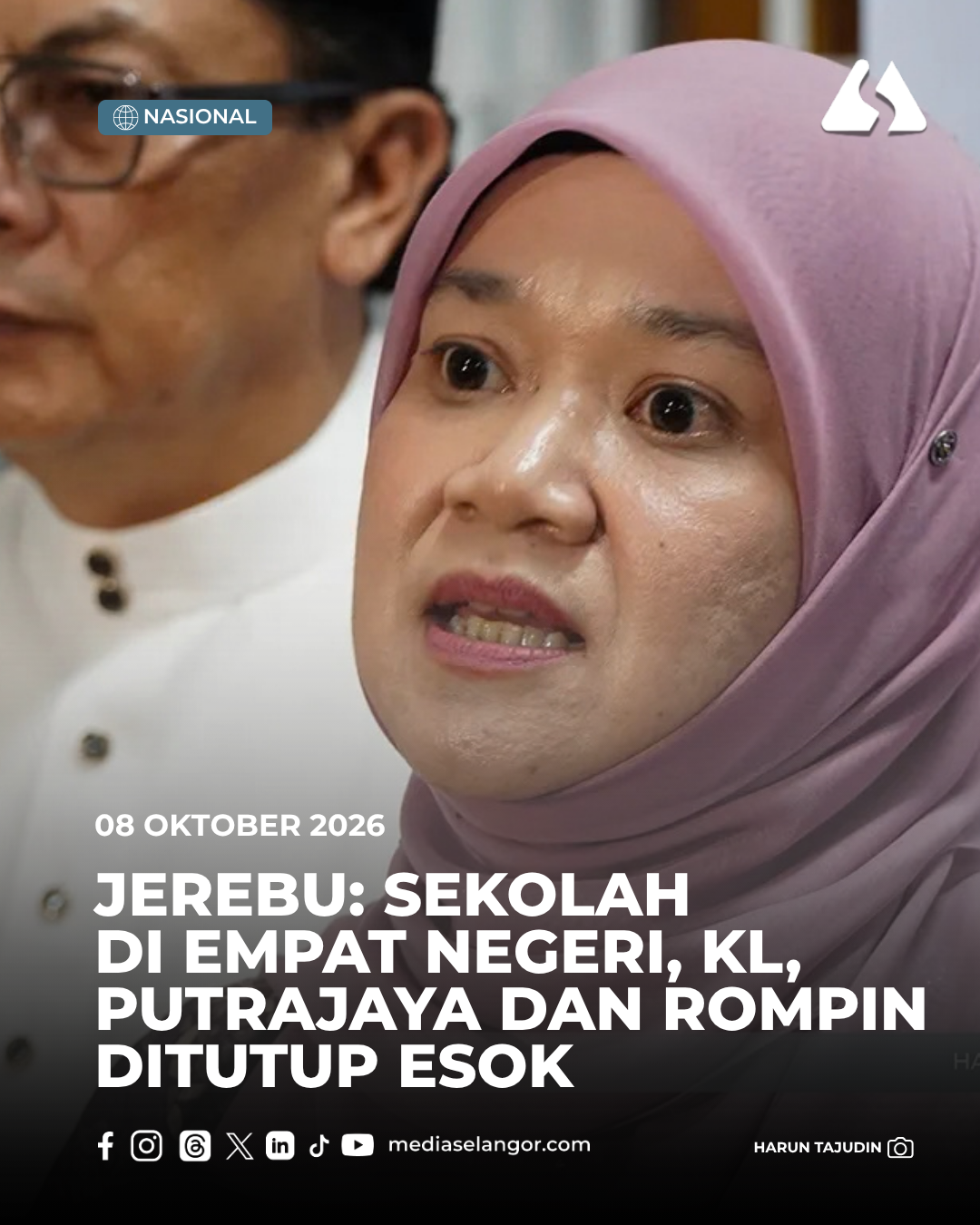 Jerebu: Sekolah di empat negeri, KL, Putrajaya dan Rompin ditutup esok